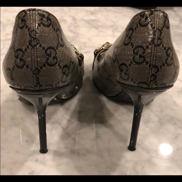 Gucci Peep Toe Classic Heels -  With iridescent GG - Picture 3 of 3